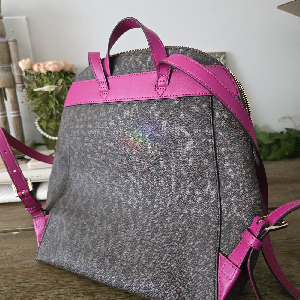 Michael Kors Dallas Medium Slim Backpack MK Signature - Picture 11 of 15